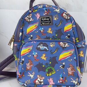 Disney Loungefly Fantasia Villains & Friends Allover Print Mini‎ Backpack